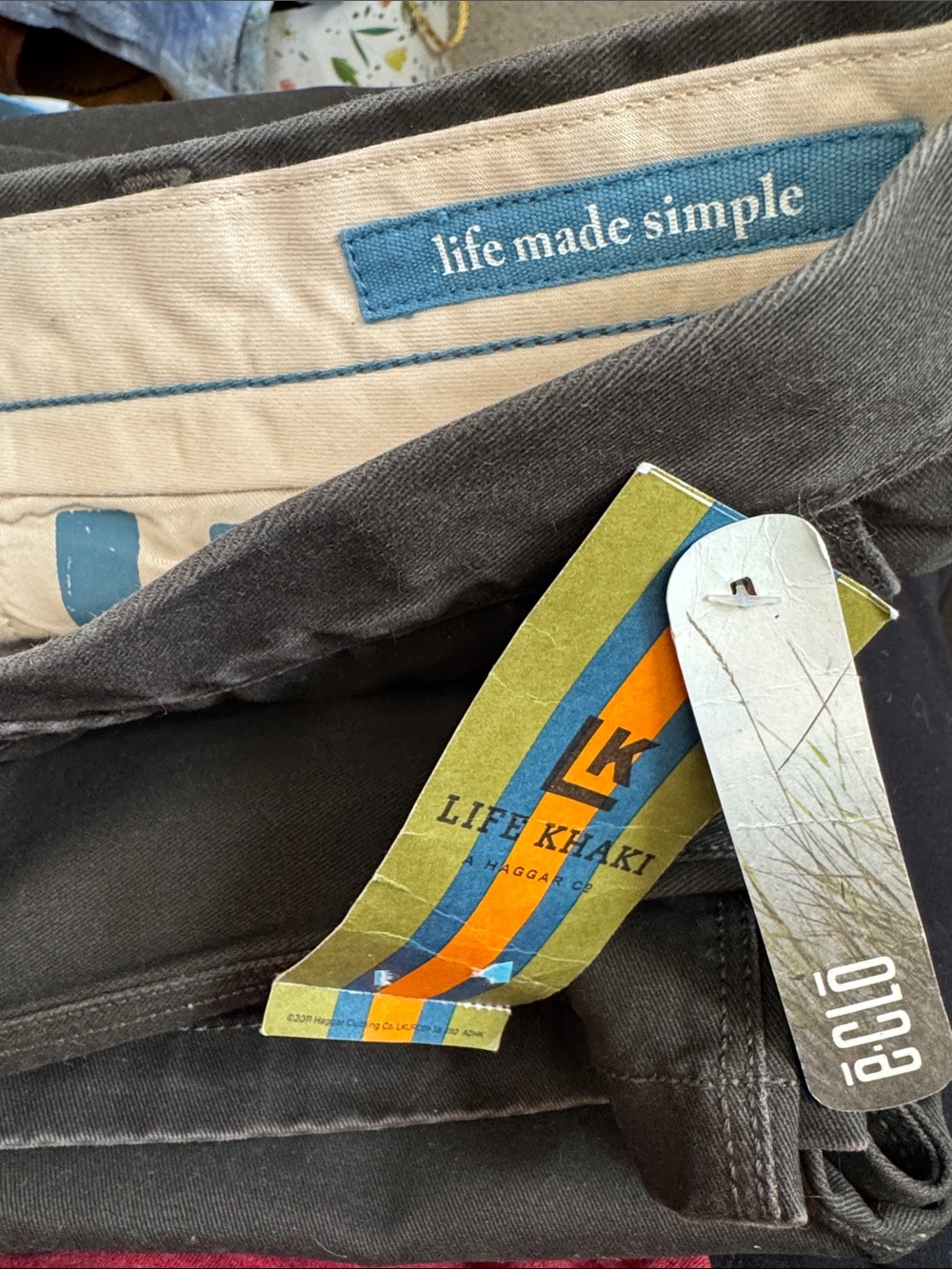 Life Khaki Men’s charcoal pants Chinos – Classic Straight Fit 38/34